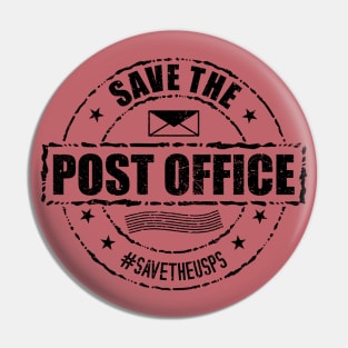 Vintage  Distressed Save The Post Office Pin