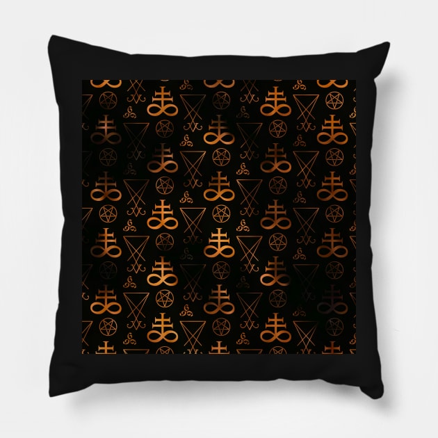 Hell Fire Sigils Pillow by ShoppeMorbid