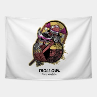 Dark Magician Troll owl Tapestry