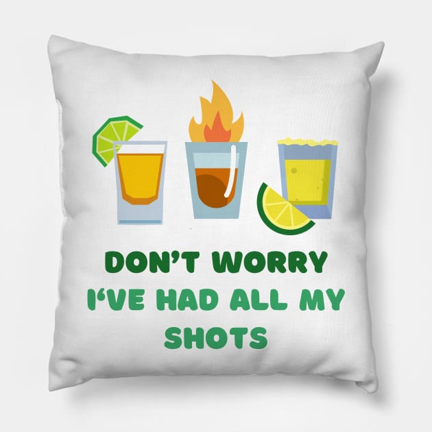 Get All Your Shots Pillow by PunTime