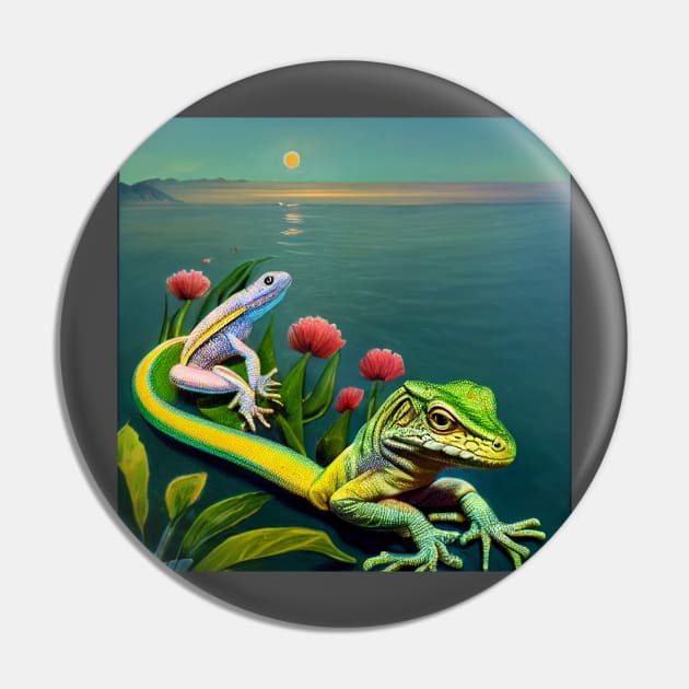 Sunset Lizards Pin by Bea