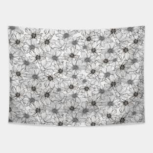 White Cosmos flowers Tapestry