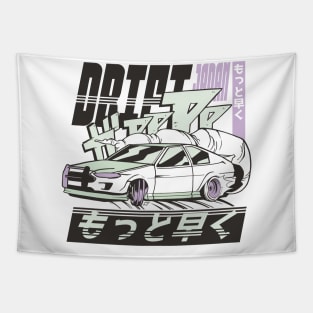 Drifting Japanese Car Tapestry