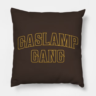 San Diego 'Gaslamp Gang' Baseball Fan T-Shirt: Capture the Spirit of SD's Historic District in Bold Baseball Style! Pillow