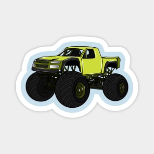 Monster truck cartoon illustration Magnet