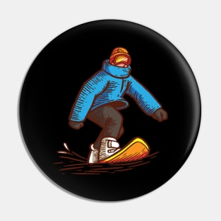 Snowboard Winter sports Snowboarder Apparel Pin