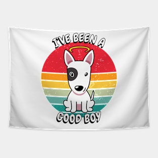 Cute terrier dog is a good boy Tapestry