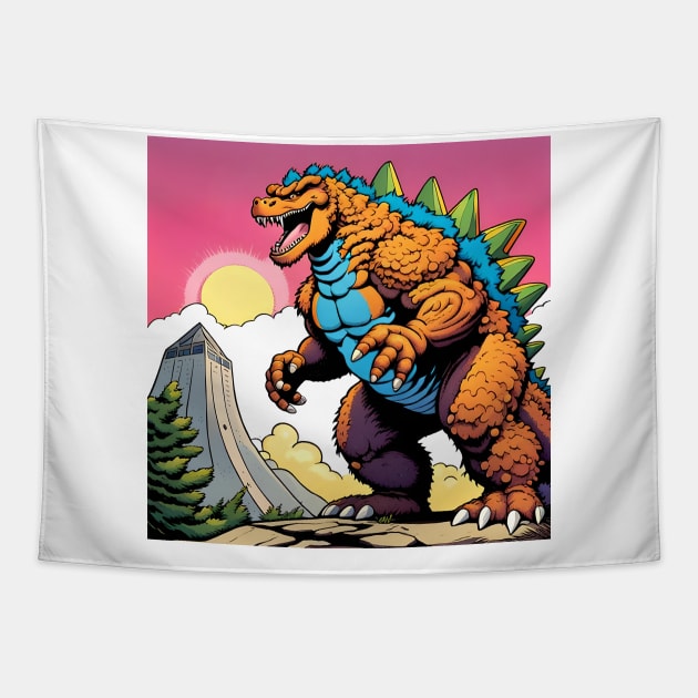 Himbo Godzilla, King of Beef Tapestry by SNAustralia