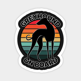 Greyhound on Board | Greyhound Car Sticker | Dog Sticker Magnet