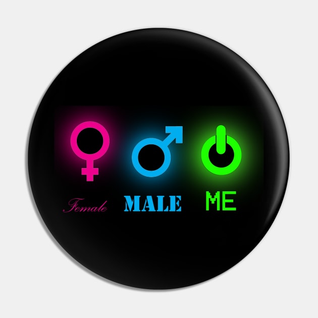 Female Male ME Pin by The darkcartoon