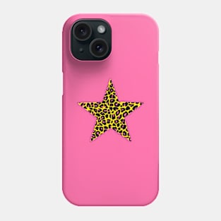 Leopard Print Pattern in Yellow, Pink and Black Phone Case