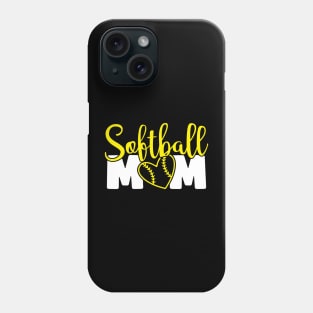 Softball Mom - Heart Phone Case