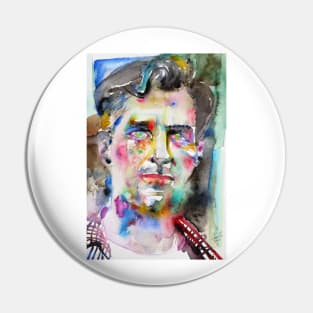 JACK KEROUAC watercolor portrait .4 Pin