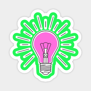 pink lightbulb Magnet