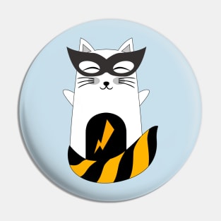 Cat Superhero Pin