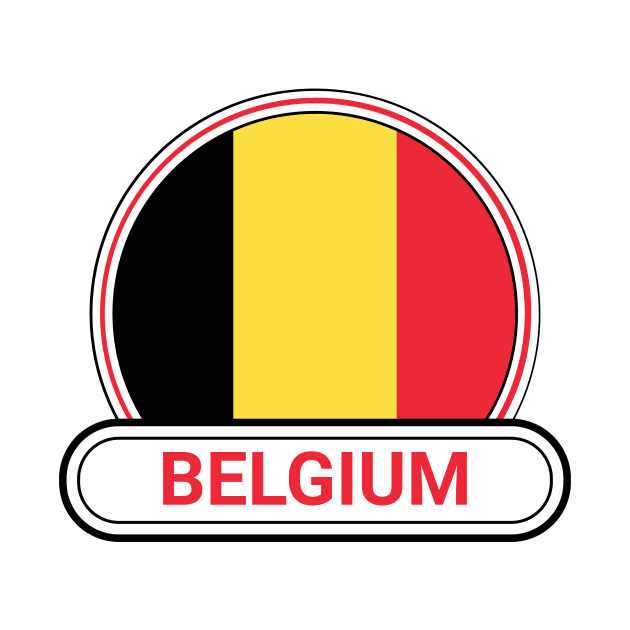 Belgium Country Badge - Belgium Flag by Yesteeyear