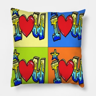 pop art i heart you Pillow