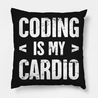 Coding Is My Cardio - Funny CS Software Developer Design Pillow