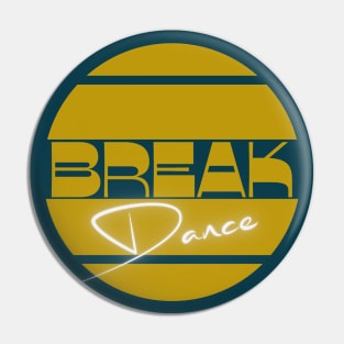 Breakdance in ochre yellow Pin