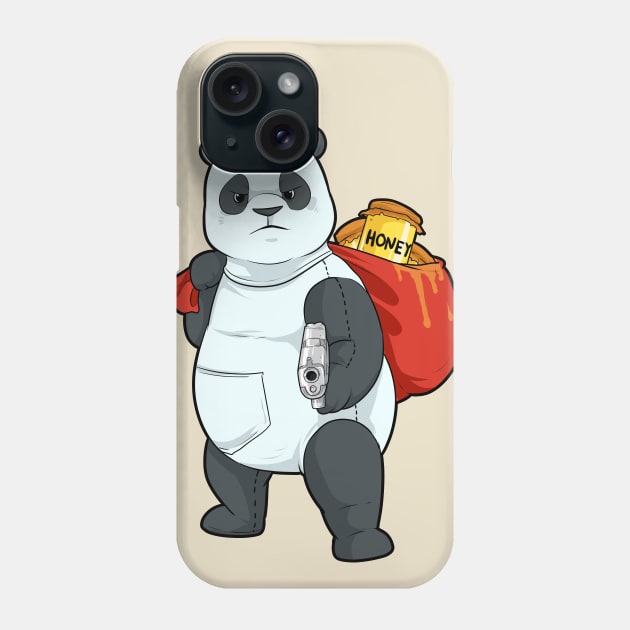 Bear in Disguise | Panda Bears, Guns & Honey Phone Case by OliRosenberg