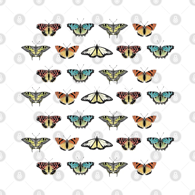 Not so real Butterflies colourful pattern by VeraAlmeida