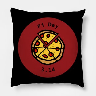 Pizza Pi Day on Red Pillow