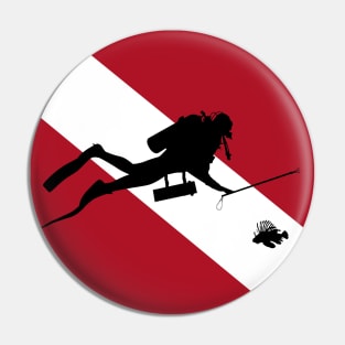 Caribbean Lionfish Hunter Pin