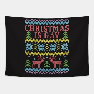 Gay Pride Christmas Shirt - Christmas is Gay Tapestry