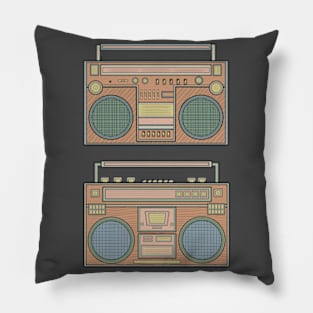 Brown Classic Boombox Pillow