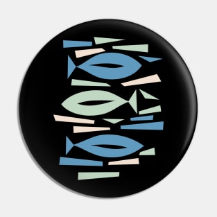 Retro Abstract Fish Pin