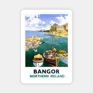 Vintage Travel Poster Ireland Bangor Northern Ireland Magnet