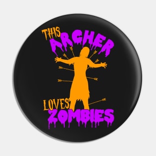 This Archer Loves Zombies - Archer Costume Halloween graphic Pin