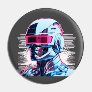 Vaporwave RoboCop Pin