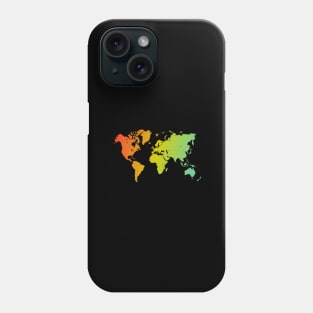 World Map Colorful - Travel The World Art for Travelers Phone Case