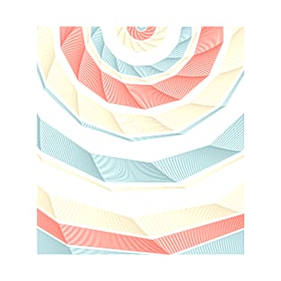 Spiraling Waves Line Pattern T-Shirt