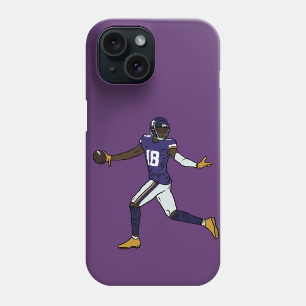 Justin Jefferson Looking Back Celebration Phone Case by rattraptees