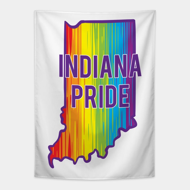 Indiana Pride Tapestry by Manfish Inc.