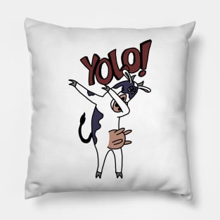 Yolo Dab Cow Pillow