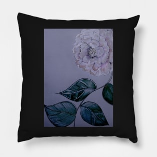 DECO POSTER ORIENTAL PEONY FLORAL ART PRINT PASTEL LILAC BLUE GREY Pillow