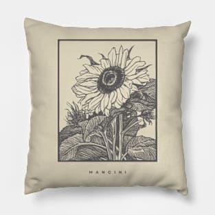 jojomancini beige flowers Pillow