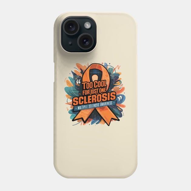 Multiple Sclerosis Awareness Orange Ribbon World MS Day Phone Case by TopTees