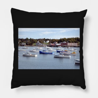 The Lobster fleet at Bass Harbor, Maine USA Pillow