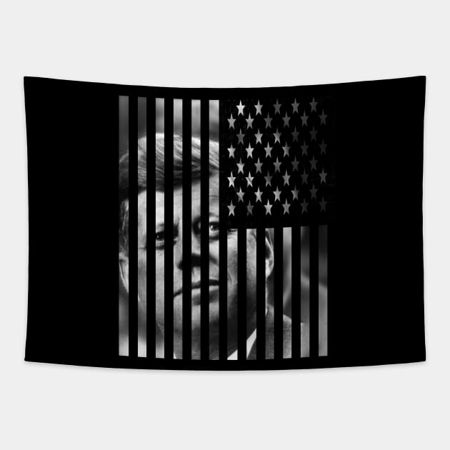 JFK - American Flag Tapestry by PlanetJoe