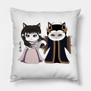 Love Between Fairy And Devil Cats Pillow