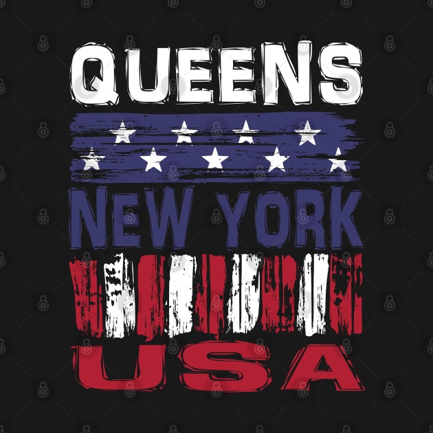 Queens New York USA T-Shirt by Nerd_art