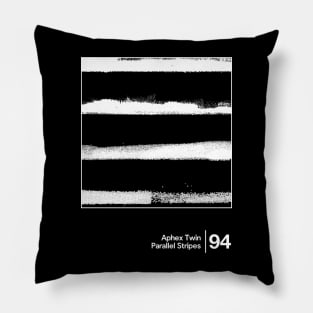 Aphex Twin - Parallel Stripes / Minimalist Style Graphic Design Pillow