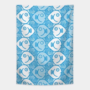 funny fish texture Tapestry