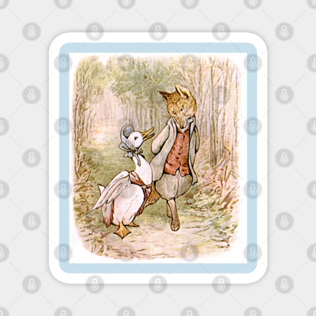 Jemimah Puddleduck and the Gentleman - Beatrix Potter Magnet by forgottenbeauty