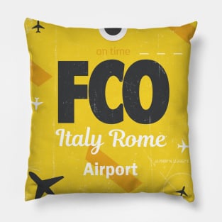 FCO Rome Italy Pillow