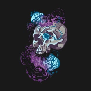 Jellyfish Skull with Monocle T-Shirt